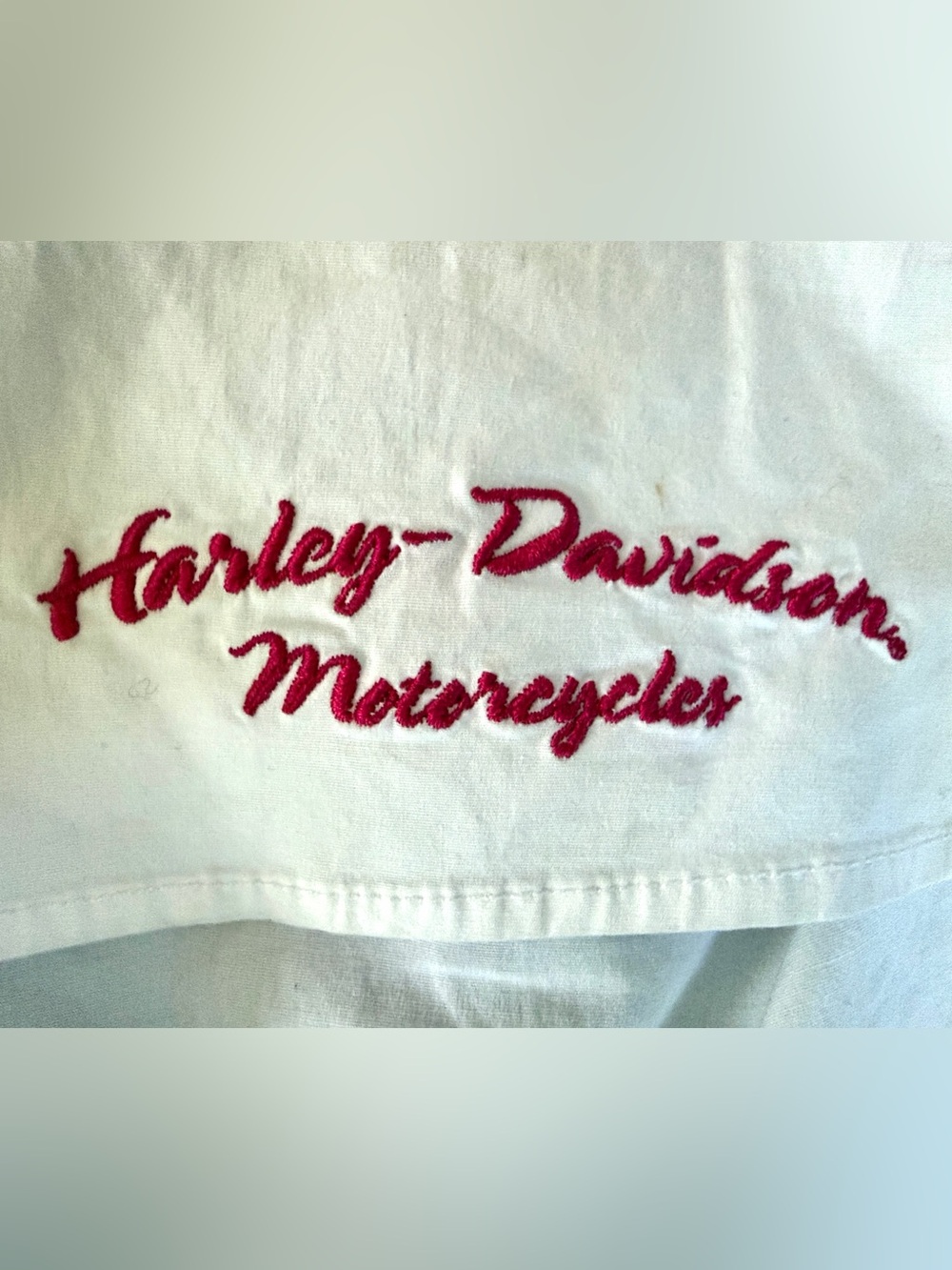 Harley-Davidson Motorcycles Cotton Button Down, Graphic w/crystals, white , 2W - Picture 7 of 16